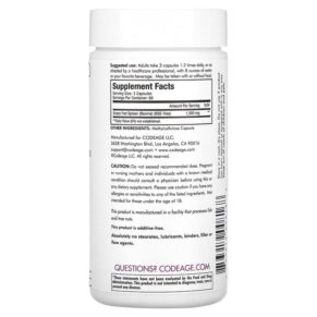 Thực phẩm bổ sung Codeage Grass-Fed Beef Spleen 180 Capsules 853919008168