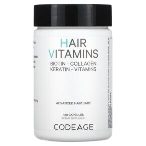 Thực phẩm chức năng Codeage Hair Vitamins 120 Capsules 853919008496
