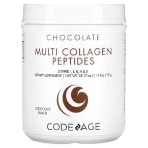 Thực phẩm chức năng Codeage Multi Collagen Peptides 5 Types Collagen I II III V & X Chocolate 18.17 oz (515 g) 853919008199