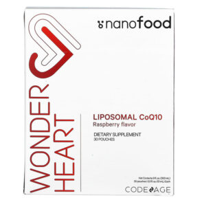 Thực phẩm chức năng Codeage Nanofood Wonder Heart Liposomal CoQ10 Raspberry 30 Pouches 0.3 fl oz (10 ml) Each 853919008809
