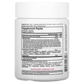 Thực phẩm bổ sung Codeage Skin Probiotic Shelf-Stable 50 Billion CFU 60 Capsules 853919008403