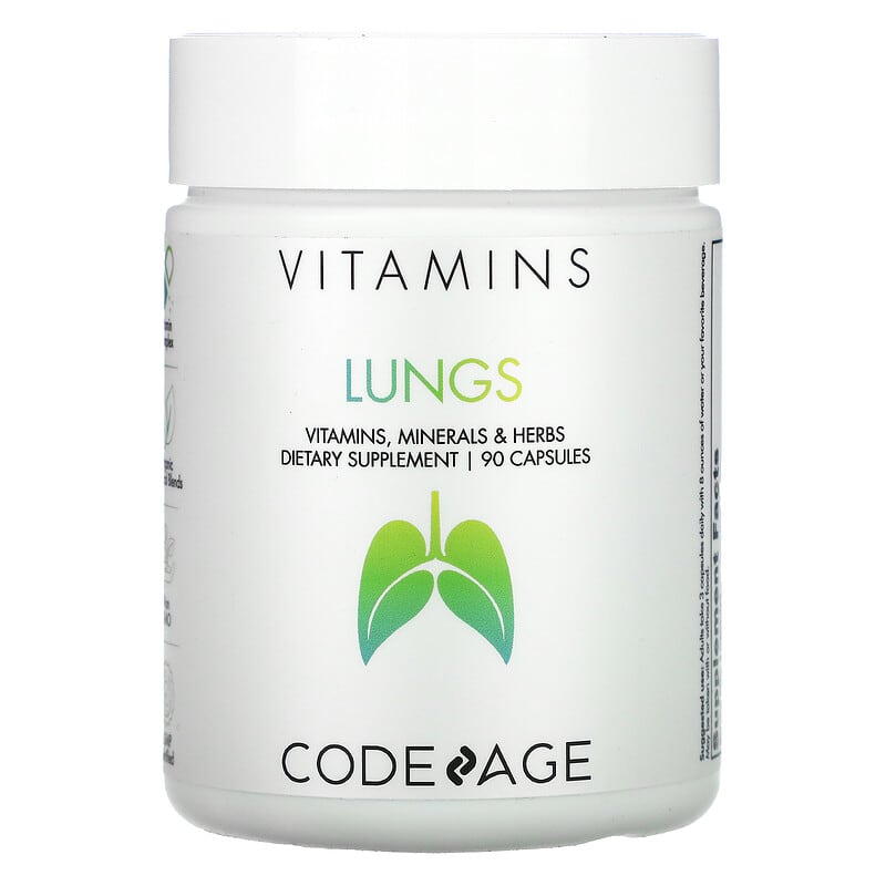 Codeage Vitamins Lungs Minerals Herbs 90 Capsules 8 Thực phẩm chức năng Codeage Vitamins Lungs Minerals Herbs 90 Capsules 853919008755
