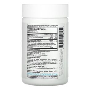 Thực phẩm bổ sung Codeage Wild Caught Biotin Marine Collagen Hyaluronic Acid 120 Capsules 853919008571