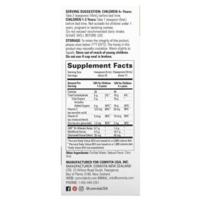 Thực phẩm bổ sung Comvita Kids Manuka Honey Night-Time Soothing Syrup Grape 4 fl oz (118 ml) 658196000016