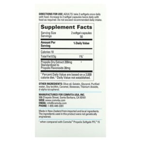 Thực phẩm bổ sung Comvita Propolis Extra Strength PFL 30 100 Softgels Capsules 9400501201202