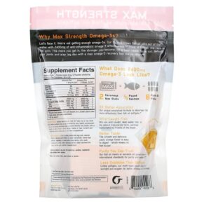 Thực phẩm bổ sung Coromega Max High Concentrate Omega-3 Fish Oil Citrus Burst 60 Squeeze Shots (2.5 g) Each 689269455266