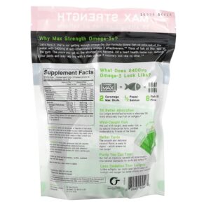 Thực phẩm bổ sung Coromega Max High Concentrate Omega-3 Fish Oil Coconut Bliss 1.200 mg 60 Squeeze Shots 2.5 g Each 689269455273