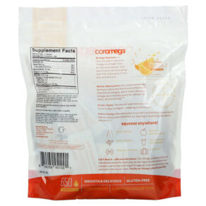 Thực phẩm bổ sung Coromega Omega-3 Orange Squeeze 120 Packets (2.5 g) Each 689269451091