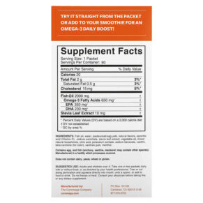 Thực phẩm bổ sung Coromega Omega-3 Orange Squeeze 90 Packets 2.5 g Each 689269001067