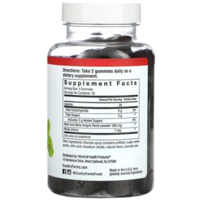 Thực phẩm bổ sung Country Farms Bountiful Beets Gummies Black Cherry 60 Gummies 035046115500