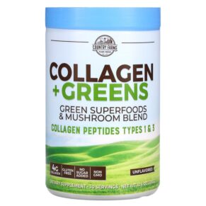 Thực phẩm chức năng Country Farms Collagen + Greens Unflavored 10.6 oz (300 g) 035046100926