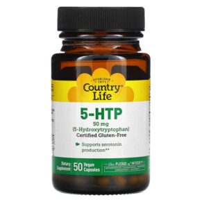 Thực phẩm chức năng Country Life 5-HTP 50 mg 50 Vegan Capsules 015794016502