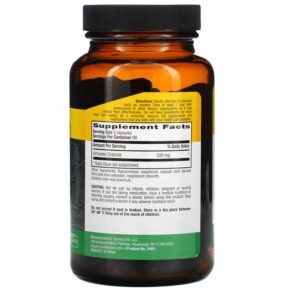 Thực phẩm bổ sung Country Life Activated Charcoal 260 mg 180 Vegan Capsules 015794034933