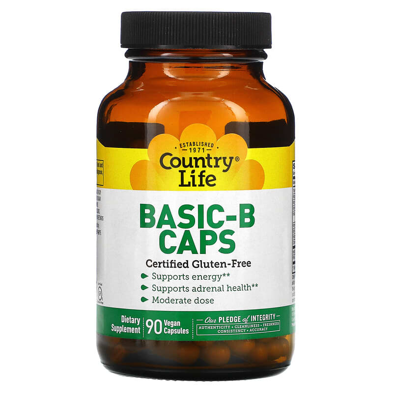 Country Life Basic-B Caps 90 Vegan Capsules 8 Thực phẩm chức năng Country Life Basic-B Caps 90 Vegan Capsules 015794063414