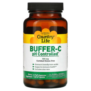 Thực phẩm chức năng Country Life Buffer-C pH Controlled 500 mg 120 Vegetarian Capsules 015794070856