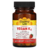 Thực phẩm chức năng Country Life Certified Vegan K2 Strawberry 500 mcg 60 Chewable Tablets 015794080152