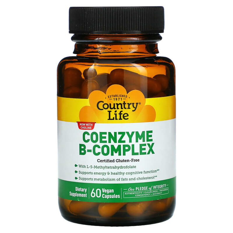 Country Life Coenzyme B-Complex 60 Vegan Capsules 8 Thực phẩm chức năng Country Life Coenzyme B-Complex 60 Vegan Capsules 015794064183