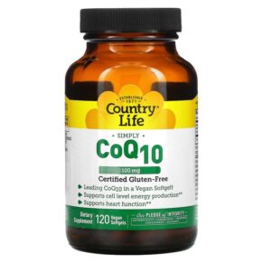 Thực phẩm chức năng Country Life CoQ10 100 mg 120 Vegan Softgels 015794035190