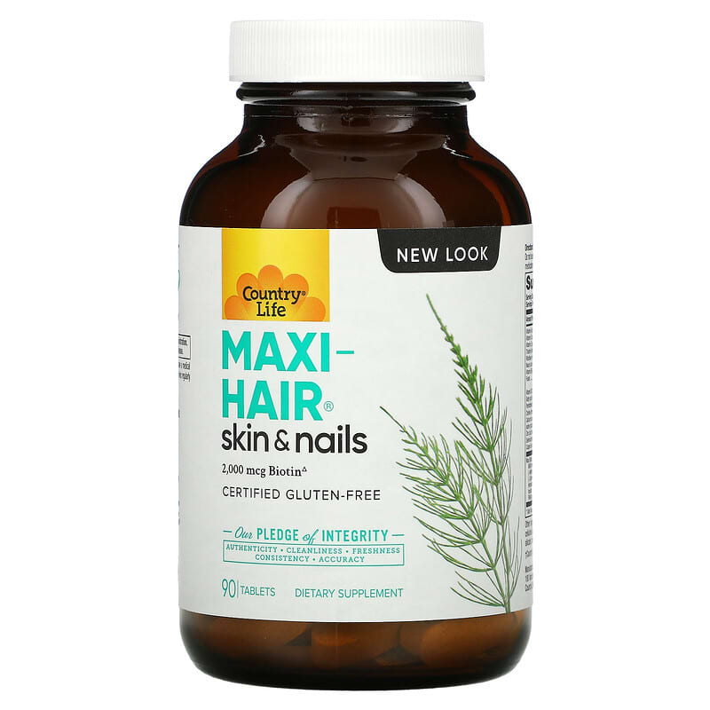 Country Life Maxi-Hair Skin & Nails 90 Tablets 8 Thực phẩm chức năng Country Life Maxi-Hair Skin & Nails 90 Tablets 015794050292