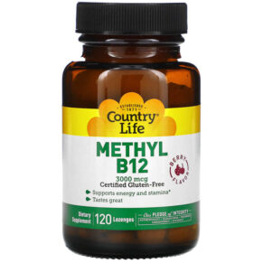 Thực phẩm chức năng Country Life Methyl B12 Berry 3.000 mcg 120 Lozenges 015794016496