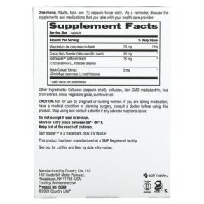 Thực phẩm bổ sung Country Life PMS Rescue Targeted PMS Support 60 Vegan Capsules 015794050995