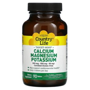 Thực phẩm chức năng Country Life Target-Mins Calcium Magnesium Potassium 90 Tablet 015794024859
