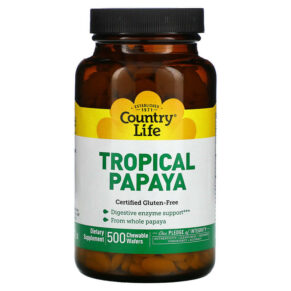 Thực phẩm chức năng Country Life Tropical Papaya 500 Chewable Wafers 015794053842