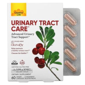 Thực phẩm chức năng Country Life Urinary Tract Care 60 Vegan Capsules 015794050988