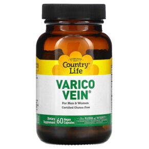 Thực phẩm chức năng Country Life VaricoVein for Men & Women 60 Vegan Capsules 015794049371