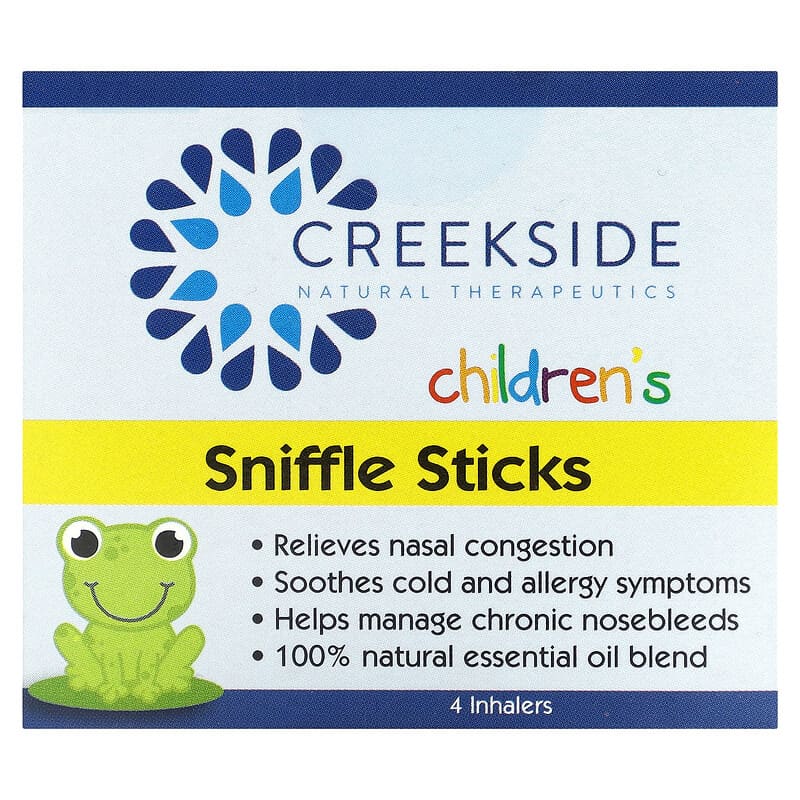 Creekside Natural Therapeutics Children's Sniffle Sticks 4 Inhalers 8 Thực phẩm chức năng Creekside Natural Therapeutics Children's Sniffle Sticks 4 Inhalers 856075004371