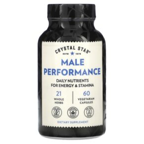 Thực phẩm chức năng Crystal Star Male Performance 60 Vegetarian Capsules 747889031502