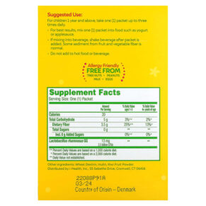 Thực phẩm bổ sung Culturelle Kids Probiotic + Fiber 1+ Years Unflavored 60 Single Serve Packets 049100400938