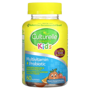 Thực phẩm chức năng Culturelle Kids Probiotics Multivitamin + Probiotic Peach-Orange & Mixed Berry 60 Gummies 049100401485