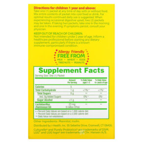 Thực phẩm bổ sung Culturelle Kids Purely Probiotics 1+ Years Unflavored 50 Single Serve Packets 049100400266