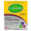 Thực phẩm chức năng Culturelle Probiotics 3-in-1 Complete Probiotic with Omega 3s 30 Once Daily Capsules 049100400389