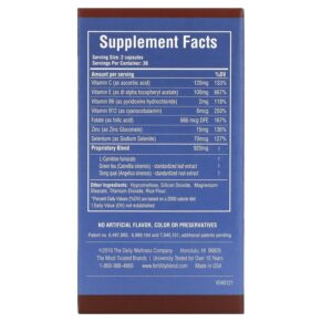 Thực phẩm bổ sung Daily Wellness Company Fertility Blend Men 60 Veggie Capsules 631462230157