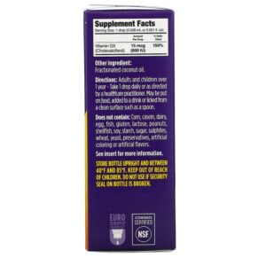 Thực phẩm bổ sung Ddrops Booster Liquid Vitamin D3 600 IU 0.09 fl oz (2.8 ml) 851228000118