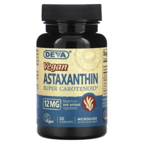 Thực phẩm chức năng Deva Vegan Astaxanthin Super Carotenoid 12 mg 30 Vegan Caps 895634000560