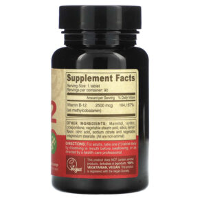 Thực phẩm bổ sung Deva Vegan B12 Fast-Dissolve 2.500 mcg 90 Tablets 895634000430