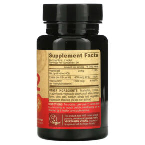 Thực phẩm bổ sung Deva Vegan B12 with Folic Acid & B6 Fast-Dissolve 90 Tablets 895634000218