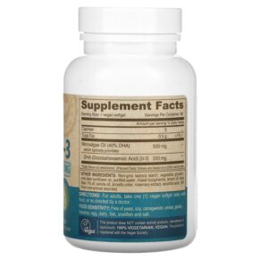 Thực phẩm bổ sung Deva Vegan Omega-3 DHA 200 mg 90 Softgels 895634000232