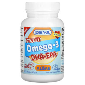 Thực phẩm chức năng Deva Vegan Omega-3 DHA-EPA Delayed Release 90 Vegan Caps 895634000553
