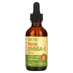 Thực phẩm chức năng Deva Vegan Omega-3 DHA Lemon 2 fl oz (60 ml) 895634000287