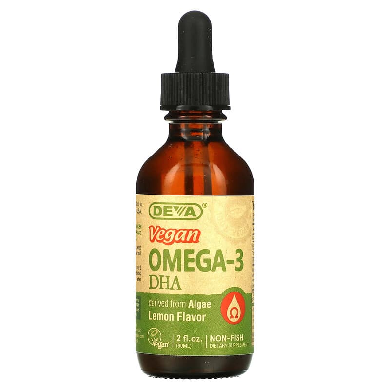 Deva Vegan Omega-3 DHA Lemon 2 fl oz (60 ml) 8 Thực phẩm chức năng Deva Vegan Omega-3 DHA Lemon 2 fl oz (60 ml) 895634000287