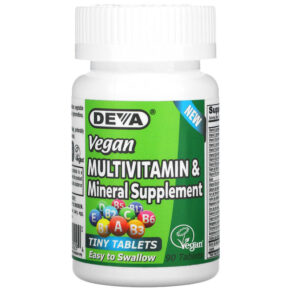 Thực phẩm chức năng Deva Vegan Tiny-Tablets Multivitamin & Mineral Supplement 90 Tablets 895634000294