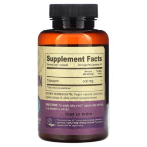 Thực phẩm bổ sung Deva Vegan Tributyrin 500 mg 90 Vegan Caps 895634000768