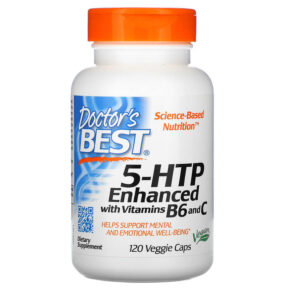 Thực phẩm chức năng Doctor's Best 5-HTP Enhanced with Vitamins B6 & C 120 Veggie Caps 753950001206