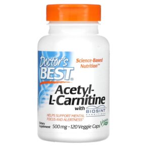 Thực phẩm chức năng Doctor's Best Acetyl-L-Carnitine with Biosint Carnitines 500 mg 120 Veggie Caps 753950001527