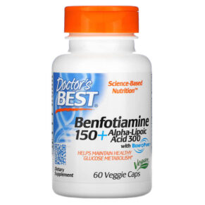 Thực phẩm chức năng Doctor's Best Benfotiamine 150 + Alpha-Lipoic Acid 300 60 Veggie Caps 753950002517