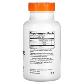 Thực phẩm bổ sung Doctor's Best Benfotiamine with BenfoPure 150 mg 360 Veggie Caps 753950002692